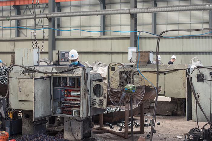 赤壁网架配件-锥头加工车间